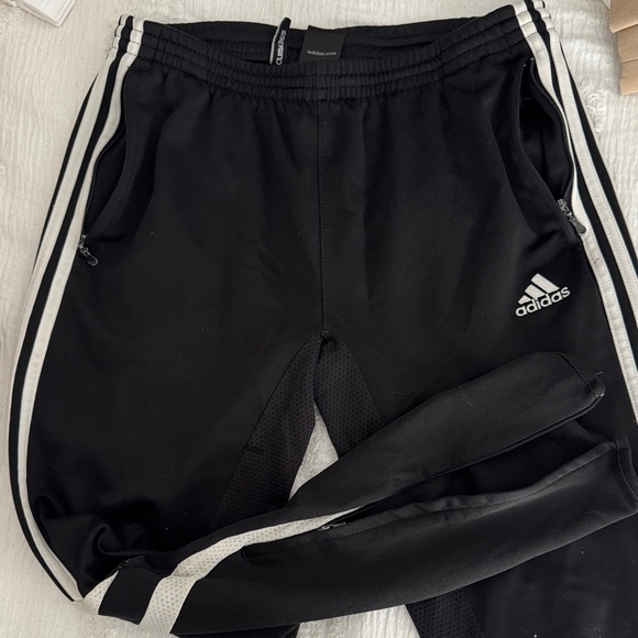 Adidas 2000s Black Zip-up Joggers - Picture 1 of 4